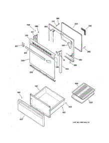 03 - Door & Drawer Parts parts for Ge Range JBP21BY4 from AppliancePartsPros.com