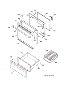 03 - Oven Door parts for Ge Range JBP21GS1 from AppliancePartsPros.com