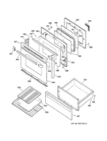 03 - Door & Drawer Parts parts for Ge Range JBP30BA3 from AppliancePartsPros.com