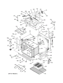 05 - Body With Microwave Support parts for Ge Oven JTP85BD1BB from AppliancePartsPros.com