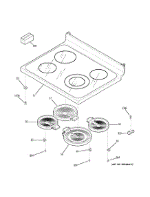 02 - Cooktop parts for Ge Range EER3000F01BB from AppliancePartsPros.com