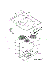 02 - Cooktop parts for Ge Range JSP40BW3BB from AppliancePartsPros.com