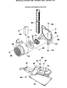 04 - Blower & Motorized Door Lock parts for Ge Range JSP38GT1BB from AppliancePartsPros.com