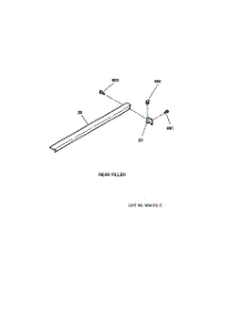 08 - Rear Filler parts for Ge Range JSP40AW3AA from AppliancePartsPros.com