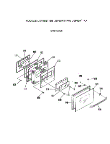 05 - Oven Door parts for Ge Range JSP40AT1AA from AppliancePartsPros.com