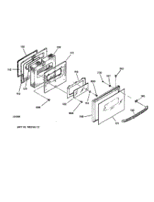 04 - Door parts for Ge Range JSP40WW3WW from AppliancePartsPros.com