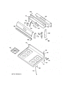 02 - Cooktop parts for Ge Range JGBC17PEW2WH from AppliancePartsPros.com