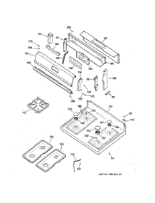 02 - Cooktop parts for Ge Range JGBP75AEY1AA from AppliancePartsPros.com