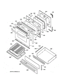 04 - Door & Drawer Parts parts for Ge Range JGBP75AEY1AA from AppliancePartsPros.com
