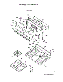 02 - Cooktop parts for Ge Range JGBP61WEV1WW from AppliancePartsPros.com