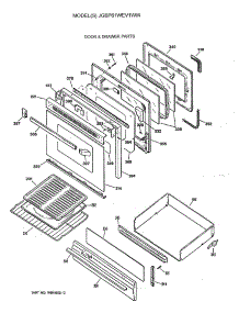 04 - Door & Drawer Parts parts for Ge Range JGBP61WEV1WW from AppliancePartsPros.com