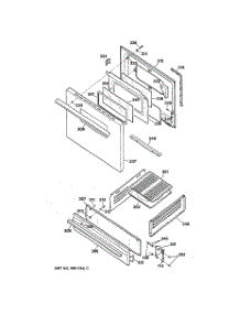 04 - Door & Drawer Parts parts for Ge Range JGBS15PEA2AD from AppliancePartsPros.com