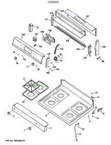 02 - Cooktop parts for Ge Range JGBP26GEV3WH from AppliancePartsPros.com