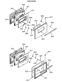 04 - Oven Doors parts for Ge Range JGBS15GEK1 from AppliancePartsPros.com