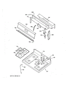 02 - Control Panel & Cooktop parts for Ge Range JGBC16GEP7 from AppliancePartsPros.com