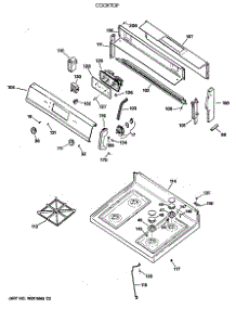 02 - Cooktop parts for Ge Range JGBP27GEV2WH from AppliancePartsPros.com