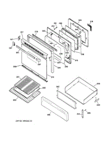04 - Door & Drawer Parts parts for Ge Range JGBP30DEA4WH from AppliancePartsPros.com