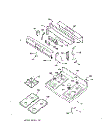 02 - Control Panel & Cooktop parts for Ge Range JGBP30DEA2WH from AppliancePartsPros.com