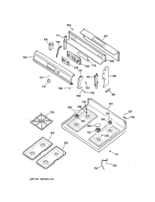 02 - Control Panel & Cooktop parts for Ge Range JGBP30BEA4AD from AppliancePartsPros.com