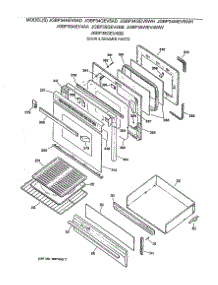 04 - Door & Drawer Parts parts for Ge Range JGBP34GEV5WH from AppliancePartsPros.com