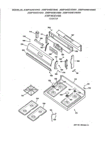 02 - Cooktop parts for Ge Range JGBP34WEV5WH from AppliancePartsPros.com
