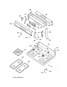 02 - Control Panel & Cooktop parts for Ge Range JGBP30BEA8WH from AppliancePartsPros.com