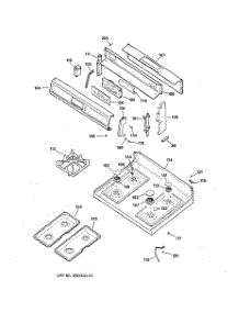 02 - Control Panel & Cooktop parts for Ge Range JGBP79CEB1CC from AppliancePartsPros.com