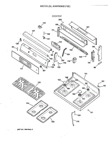 02 - Cooktop parts for Ge Range JGBP80MEV1BC from AppliancePartsPros.com