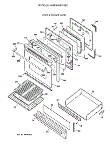 04 - Door & Drawer Parts parts for Ge Range JGBP80MEV1BC from AppliancePartsPros.com