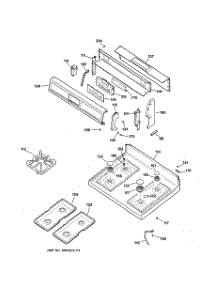 02 - Control Panel & Cooktop parts for Ge Range JGBP35BEA2BB from AppliancePartsPros.com