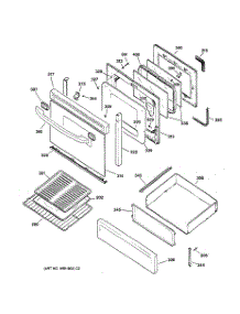 04 - Door & Drawer Parts parts for Ge Range JGBP79AEA2AA from AppliancePartsPros.com