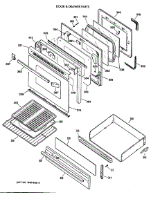 04 - Door & Drawer Parts parts for Ge Range JGBP34WEV3WH from AppliancePartsPros.com