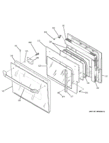03 - Door parts for Ge Range JMS08BD1WH from AppliancePartsPros.com