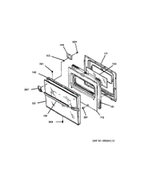 03 - Door parts for Ge Range JMS08BW2WH from AppliancePartsPros.com