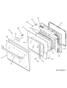 03 - Door parts for Ge Range JMS08BA2WH from AppliancePartsPros.com