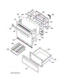 03 - Door & Drawer Parts parts for Ge Range JBP66WY1 from AppliancePartsPros.com