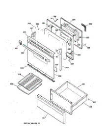03 - Door & Drawer Parts parts for Ge Range JBP66BY4WH from AppliancePartsPros.com