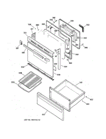 03 - Door & Drawer Parts parts for Ge Range JBP66WY2 from AppliancePartsPros.com