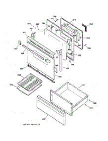 03 - Door & Drawer Parts parts for Ge Range JBP66DY5WH from AppliancePartsPros.com