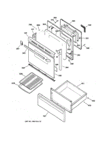 03 - Door & Drawer Parts parts for Ge Range JBP66DY3WH from AppliancePartsPros.com