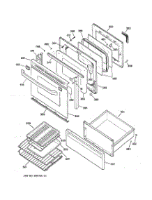 03 - Door & Drawer Parts parts for Ge Range JB940BY4 from AppliancePartsPros.com