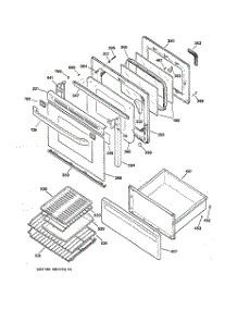 03 - Door & Drawer Parts parts for Ge Range JB940WY3 from AppliancePartsPros.com