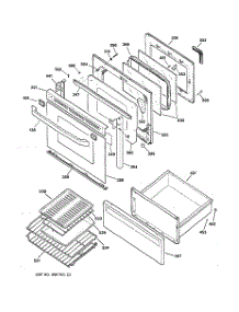 03 - Door & Drawer Parts parts for Ge Range JB940BY2 from AppliancePartsPros.com