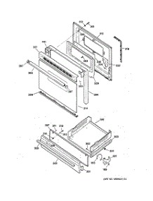 04 - Door & Drawer Parts parts for Ge Range JGBS20BEW2WH from AppliancePartsPros.com