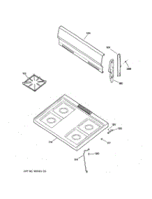 02 - Control Panel & Cooktop parts for Ge Range LGB116BPA5WH from AppliancePartsPros.com