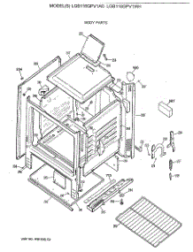 03 - Body Parts parts for Ge Range LGB116GPV1AD from AppliancePartsPros.com