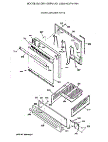 04 - Door & Drawer Parts parts for Ge Range LGB116GPV1AD from AppliancePartsPros.com