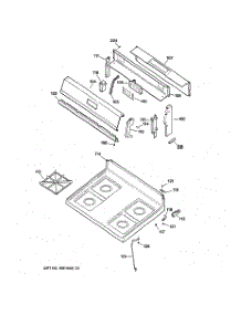 02 - Cooktop parts for Ge Range JGBC20BEW2WH from AppliancePartsPros.com