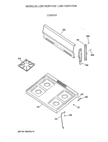 02 - Cooktop parts for Ge Range LGB116GPV1WH from AppliancePartsPros.com