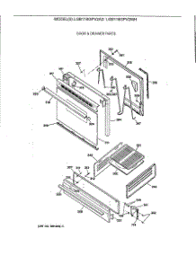 04 - Door & Drawer Parts parts for Ge Range LGB116GPV2WH from AppliancePartsPros.com